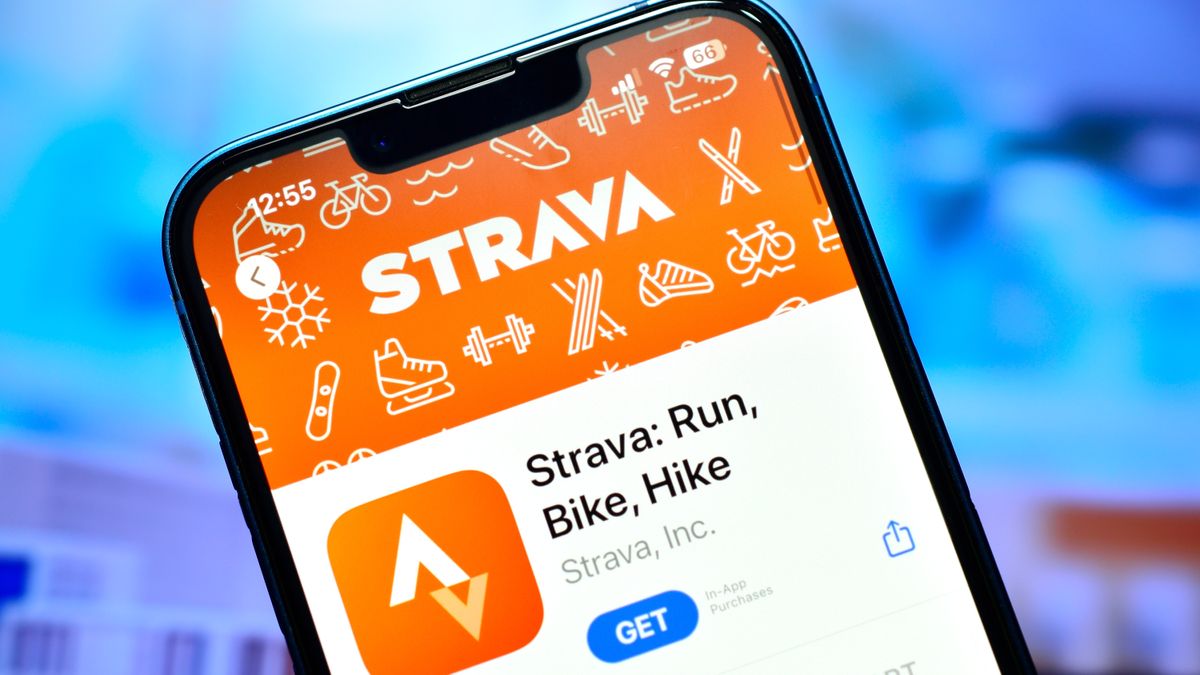 a photo of the Strava app
