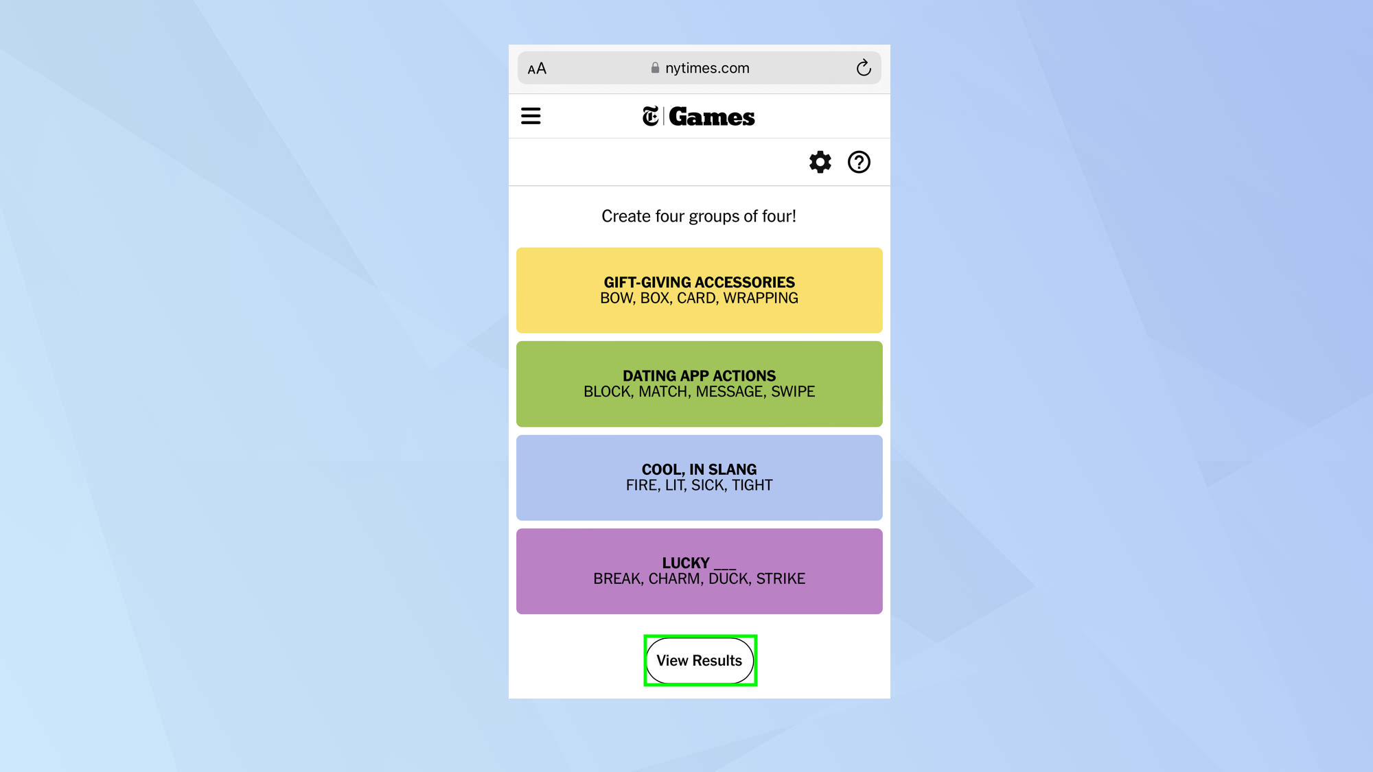 איך לשחק NYT Connections