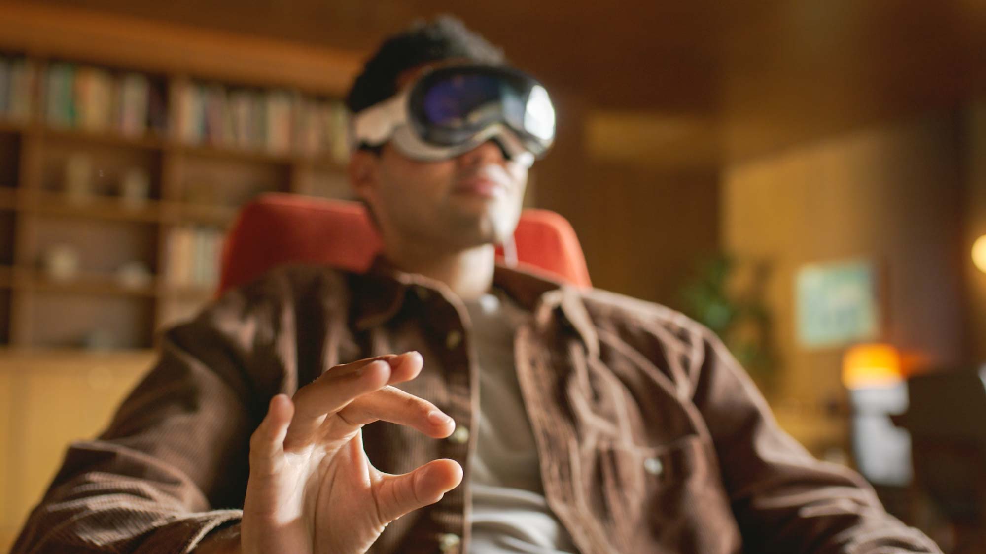 בקרת מחוות של Apple Vision Pro