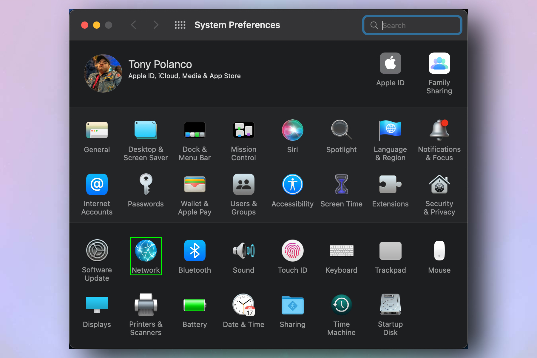 צילום מסך המדגים כיצד לשנות כתובת IP ב-Mac