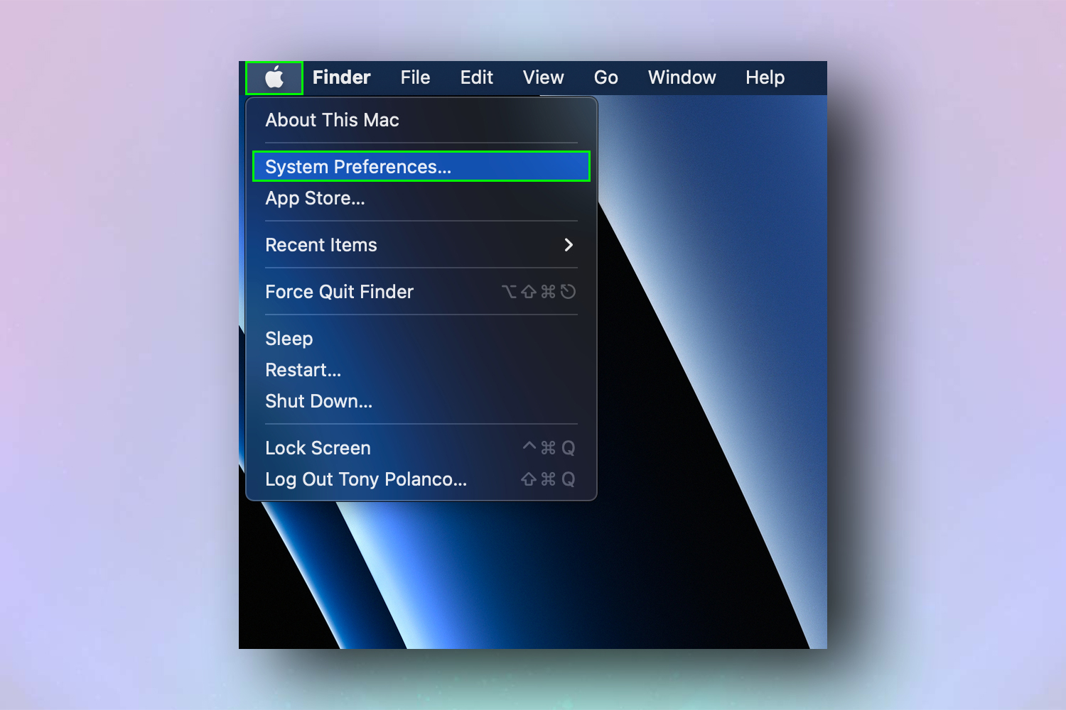צילום מסך המדגים כיצד לשנות כתובת IP ב-Mac