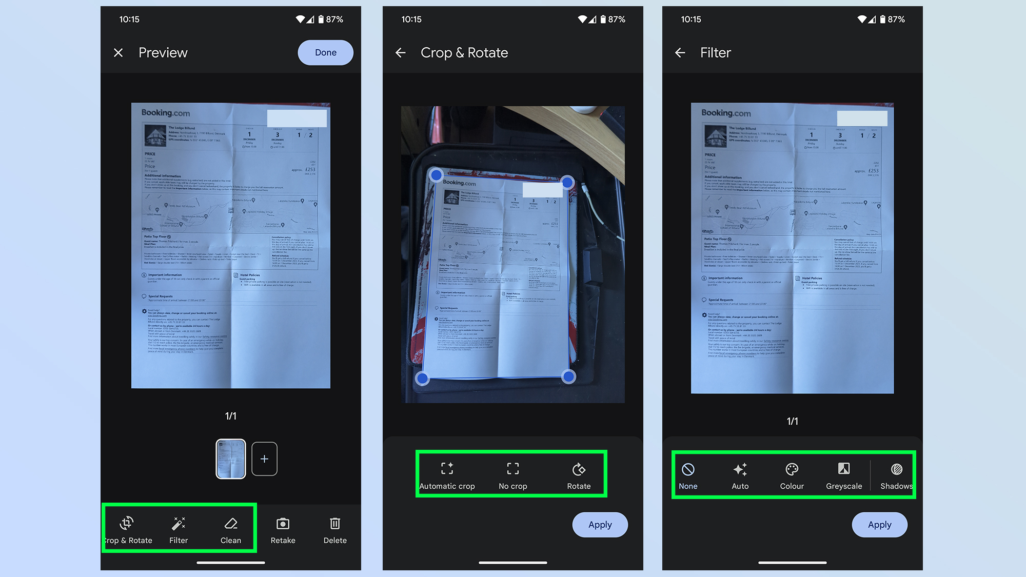 כיצד להשתמש בסורק מסמכים באפליקציית Google Drive