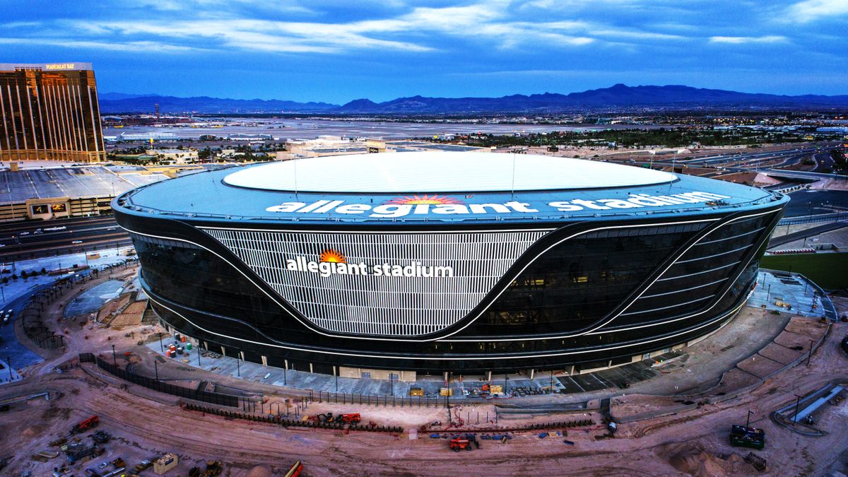 Allegiant Stadium in Las Vegas, the home of Super Bowl 2024.