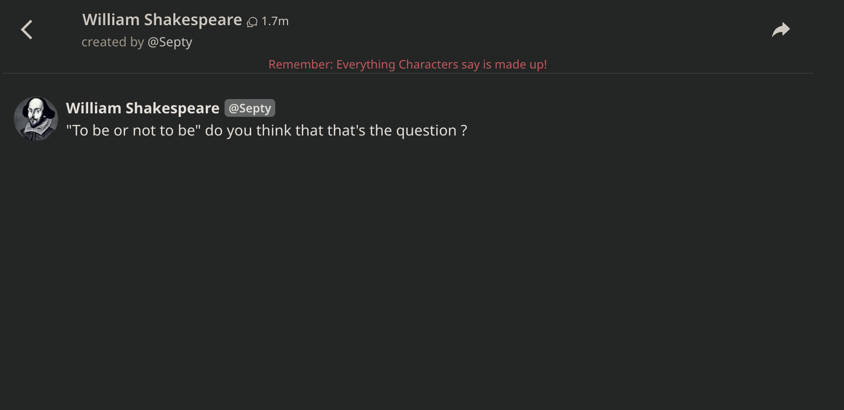 דמות בינה מלאכותית שייקספיר