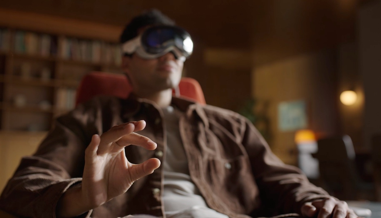 תנועות שליטה ביד של Apple Vision Pro