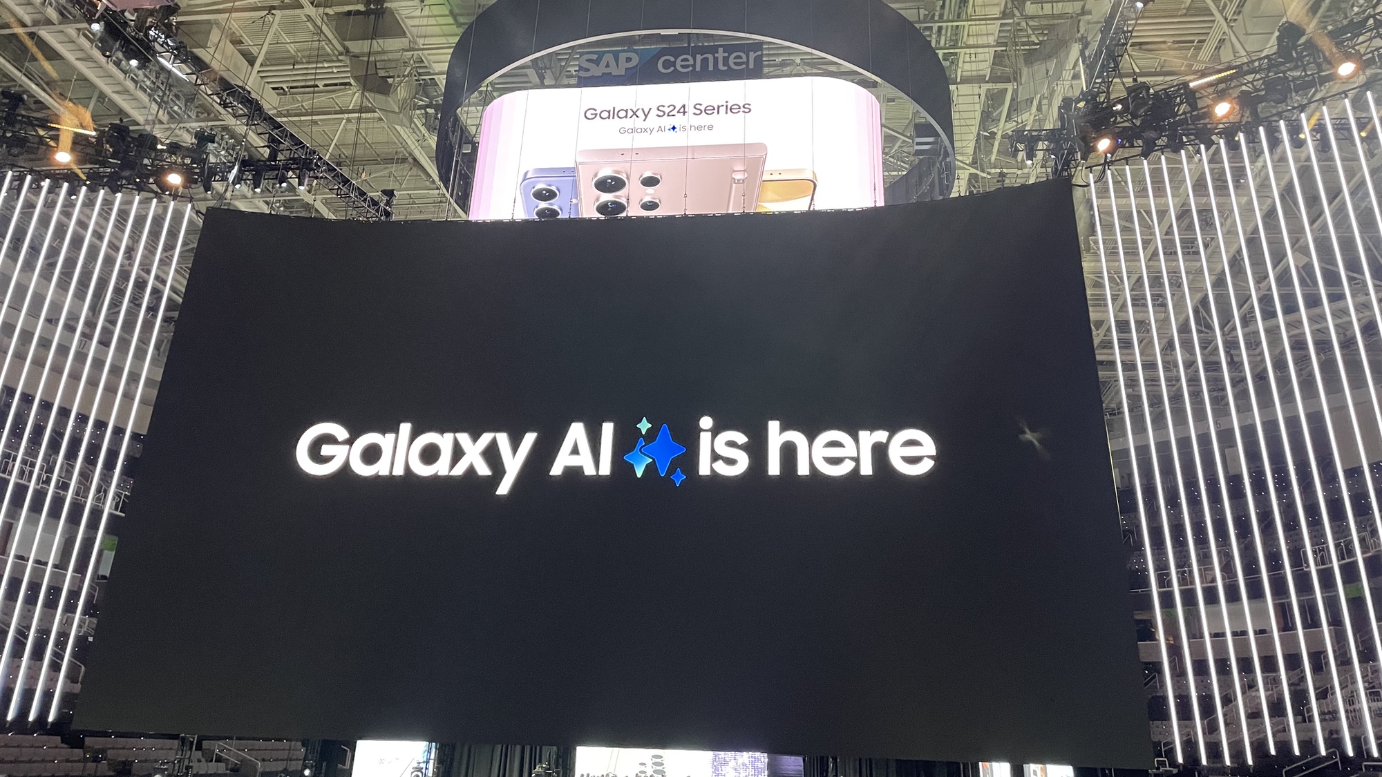 באנר של Galaxy AI ב-Galaxy Unpacked 2024