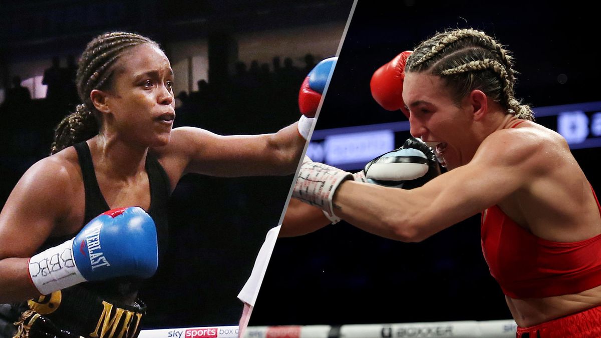 Composite image of Mikaela Mayer (R) and Natasha Jonas (L) ahead of the Jonas vs Mayer live stream