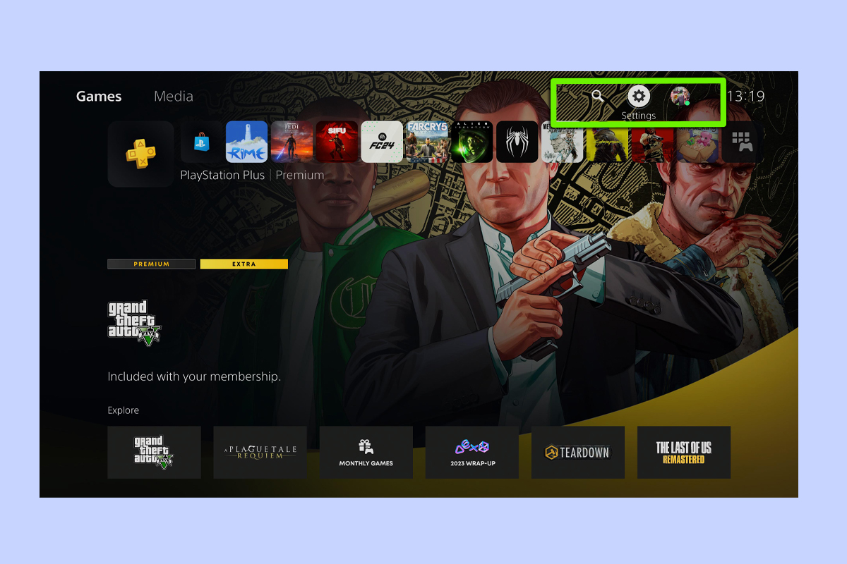 בקרת הורים PS5 - שלב 1