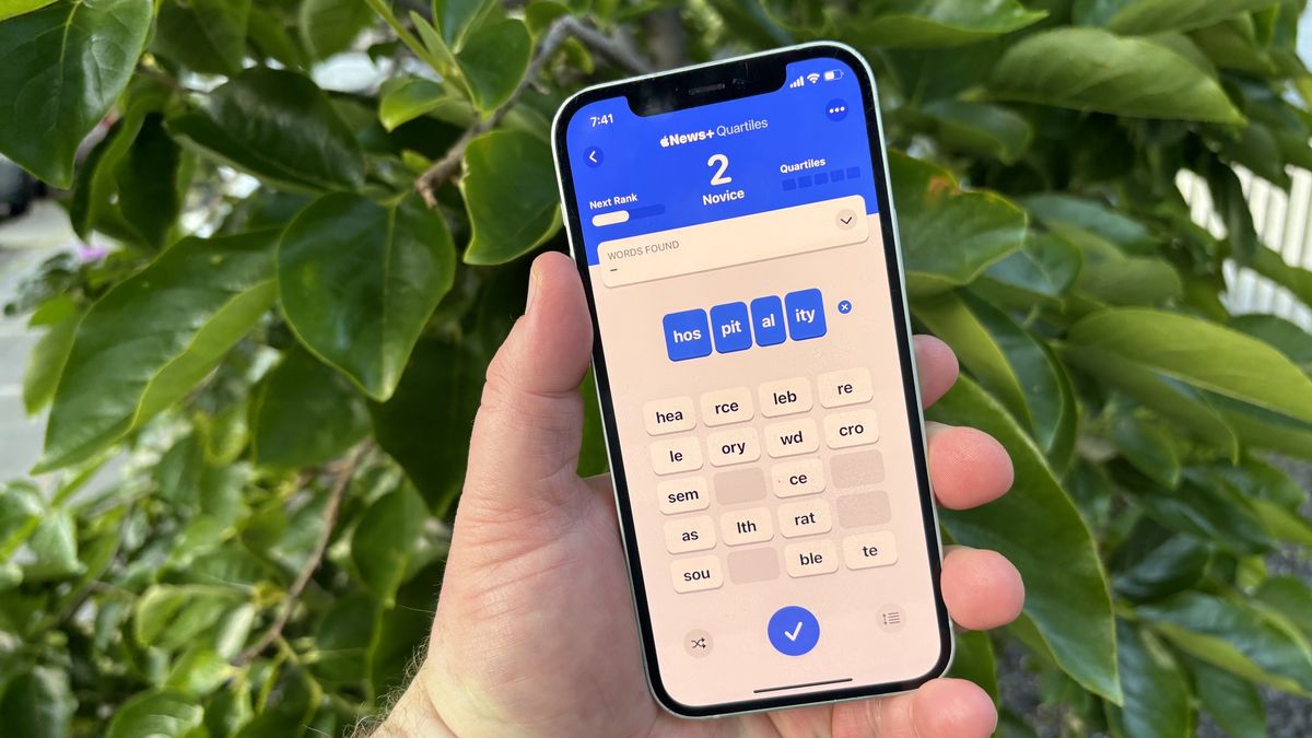 Quartiles game on Apple News Plus