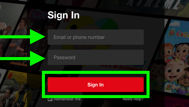 שלב 2 התחברות לשירות הלקוחות של Netflix