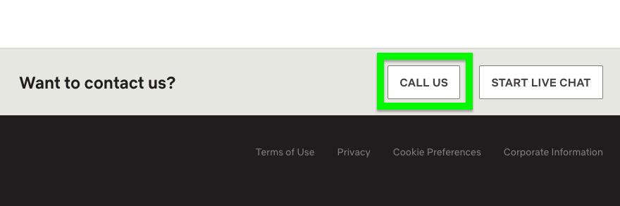 שירות הלקוחות של Netflix שלב 4 מצא את לחצן התקשר אלינו