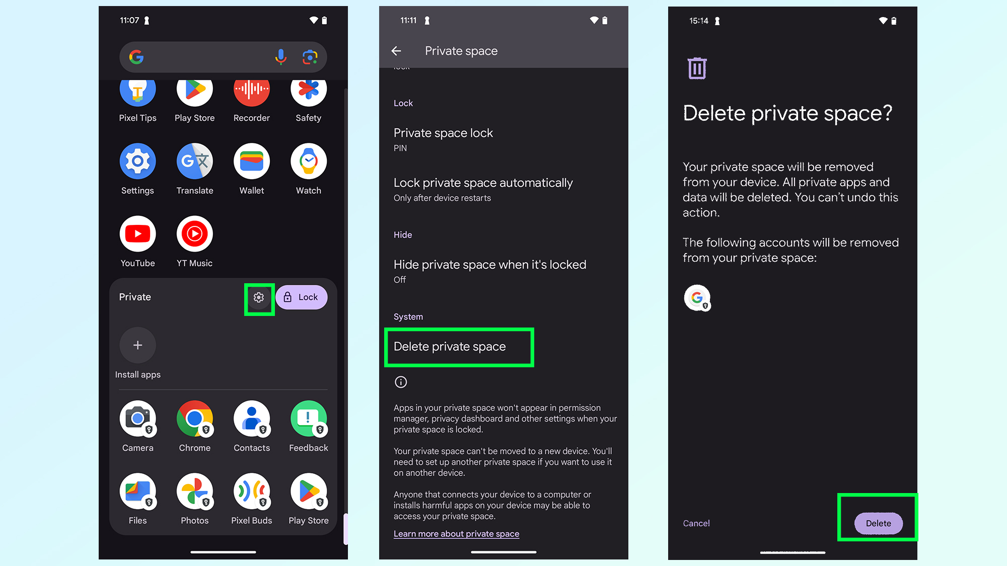 כיצד להשתמש בשטח פרטי באנדרואיד 15 בטא 2
