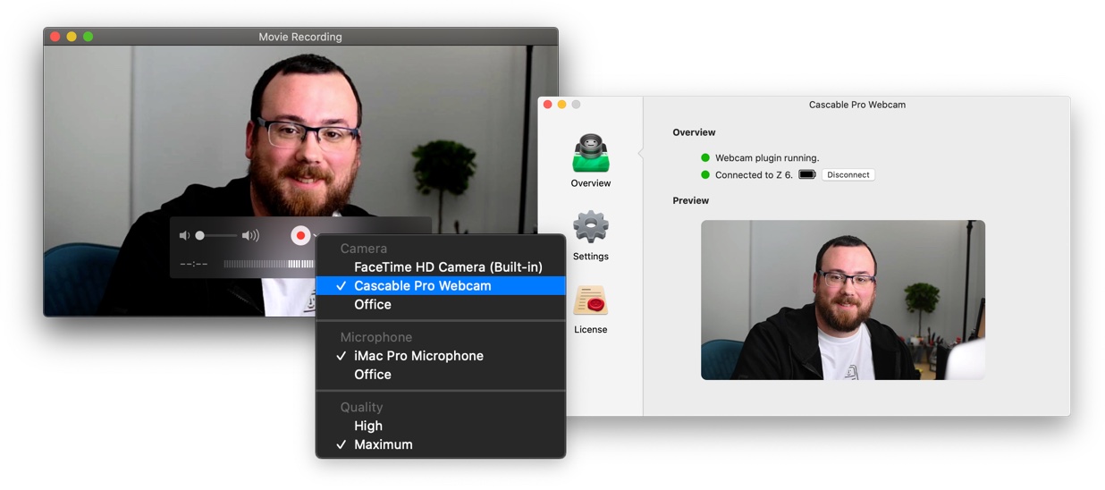 כיצד להשתמש במצלמה שלך כמצלמת אינטרנט: Casable Pro