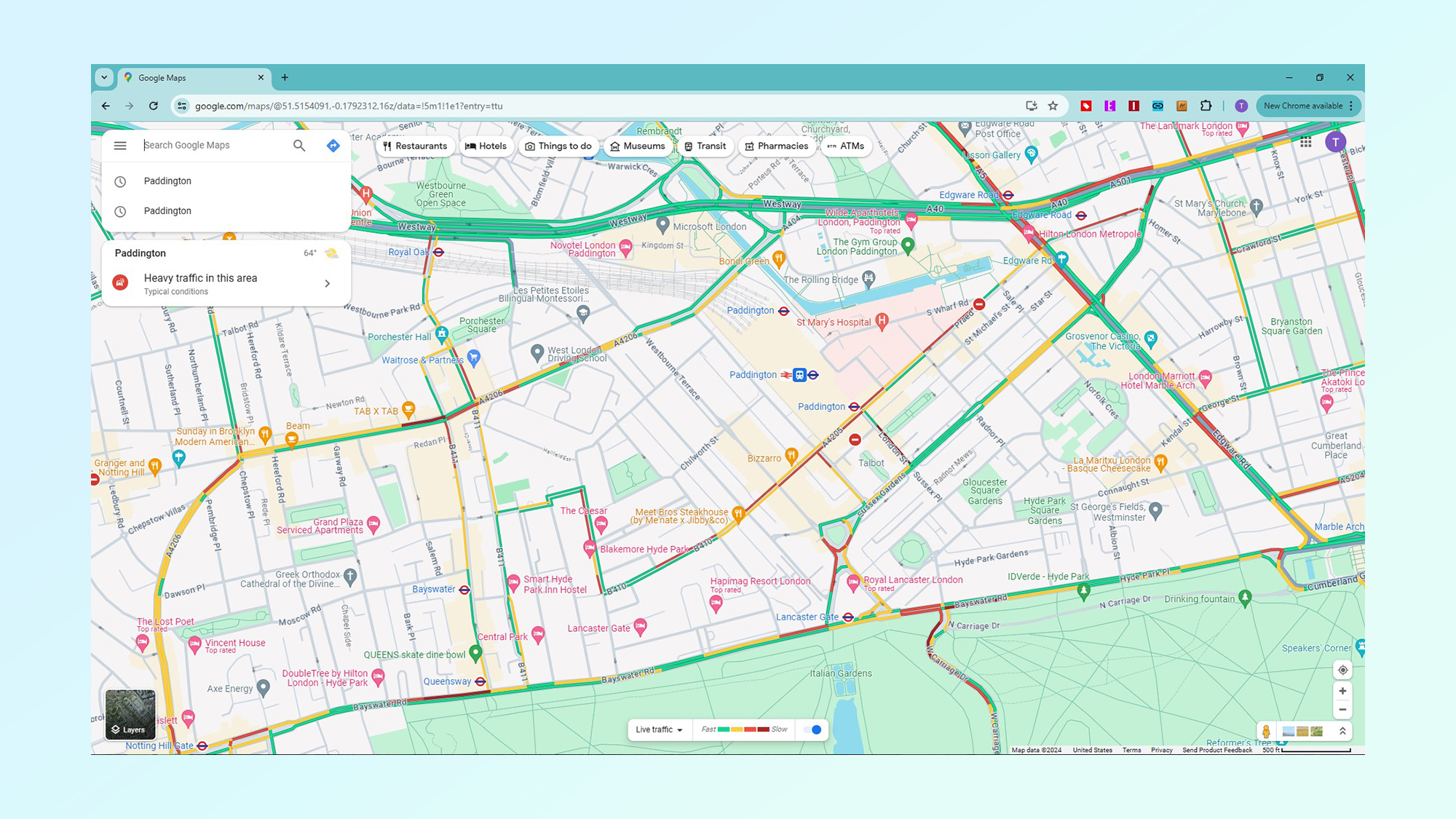 כיצד לבדוק רמות תנועה במפות Google: