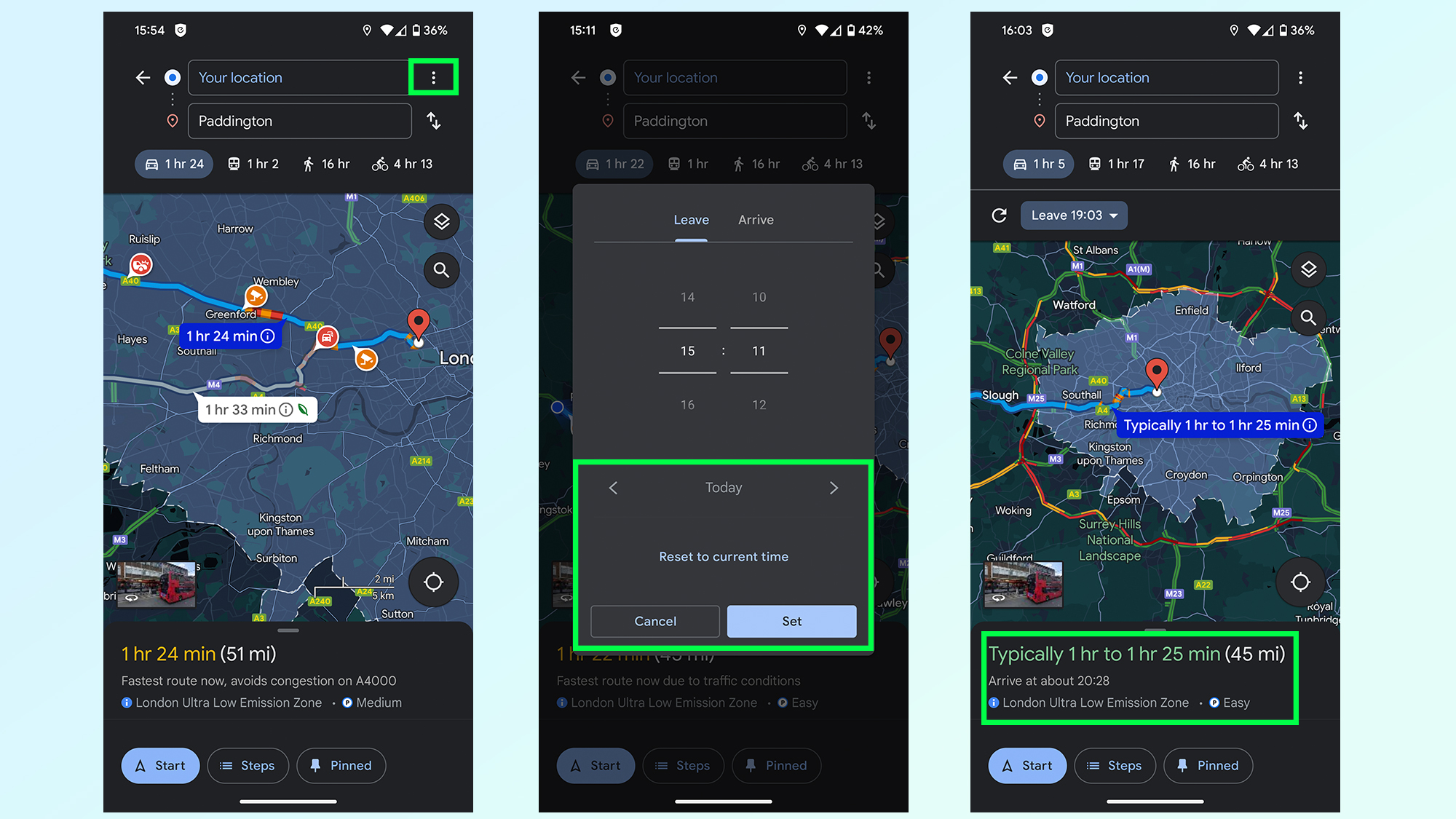 כיצד להשתמש בטלפון כדי למצוא את הזמן הטוב ביותר לעזוב