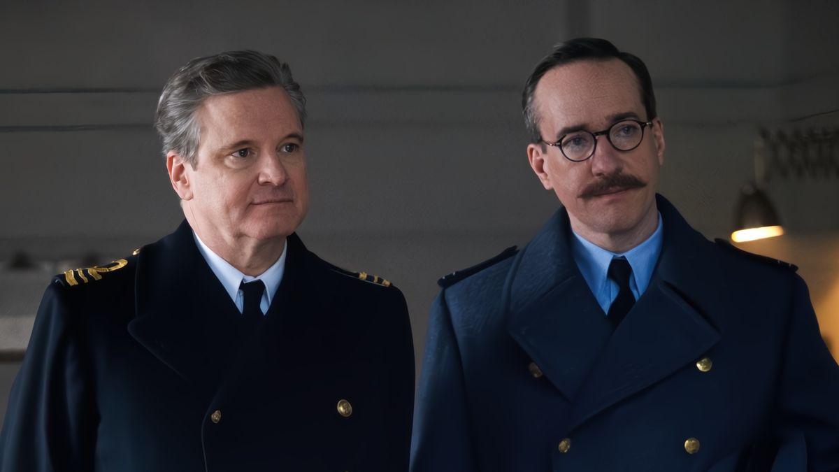 Colin Firth as Ewen Montagu and Matthew Macfadyen as Charles Cholmondeley in Operation Mincemeat