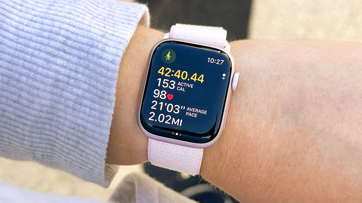 Apple Watch Series 9 on a user