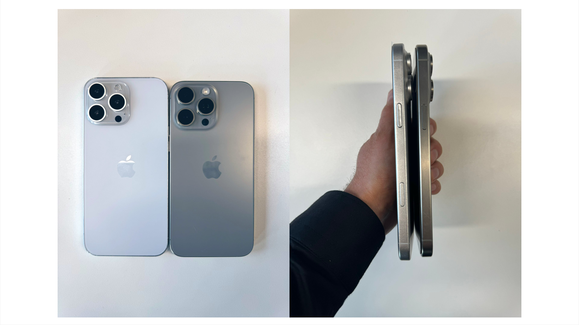 השוואת גודל של iPhone 16 Pro Max לעומת iPhone 15 Pro Max