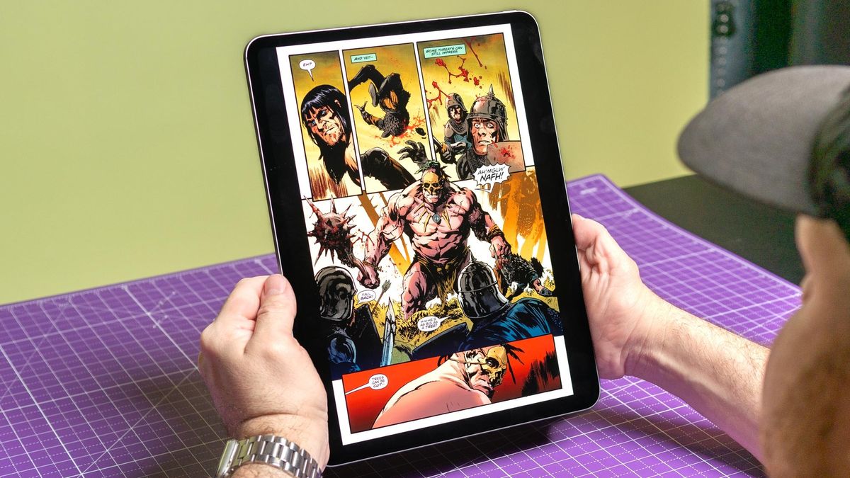 A comic book on an iPad Pro 2024