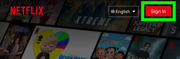 שירות הלקוחות של Netflix שלב 1 היכנס