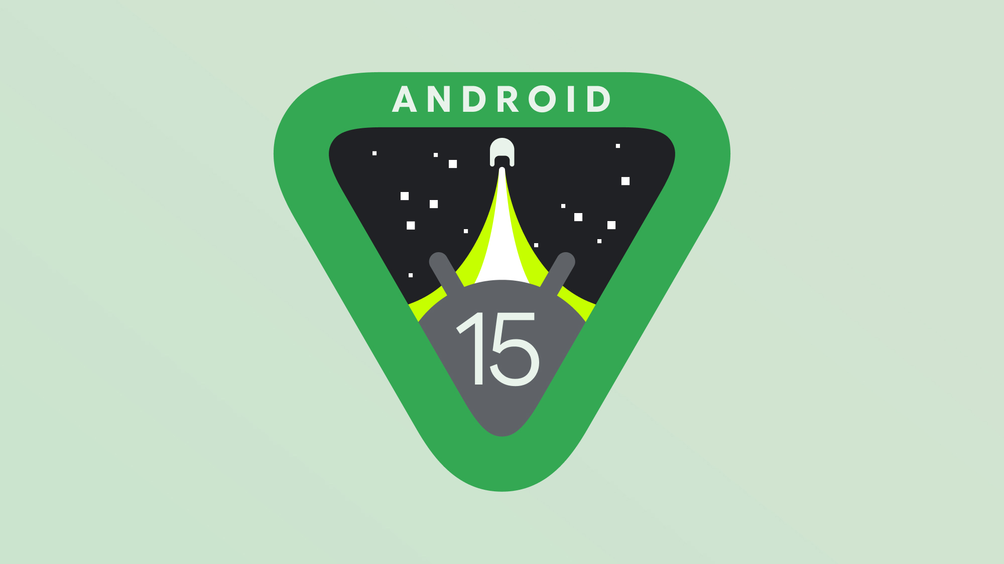 הלוגו של גוגל אנדרואיד 15