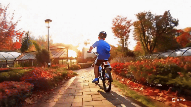 סרטון קלינג AI של ילד על אופניים