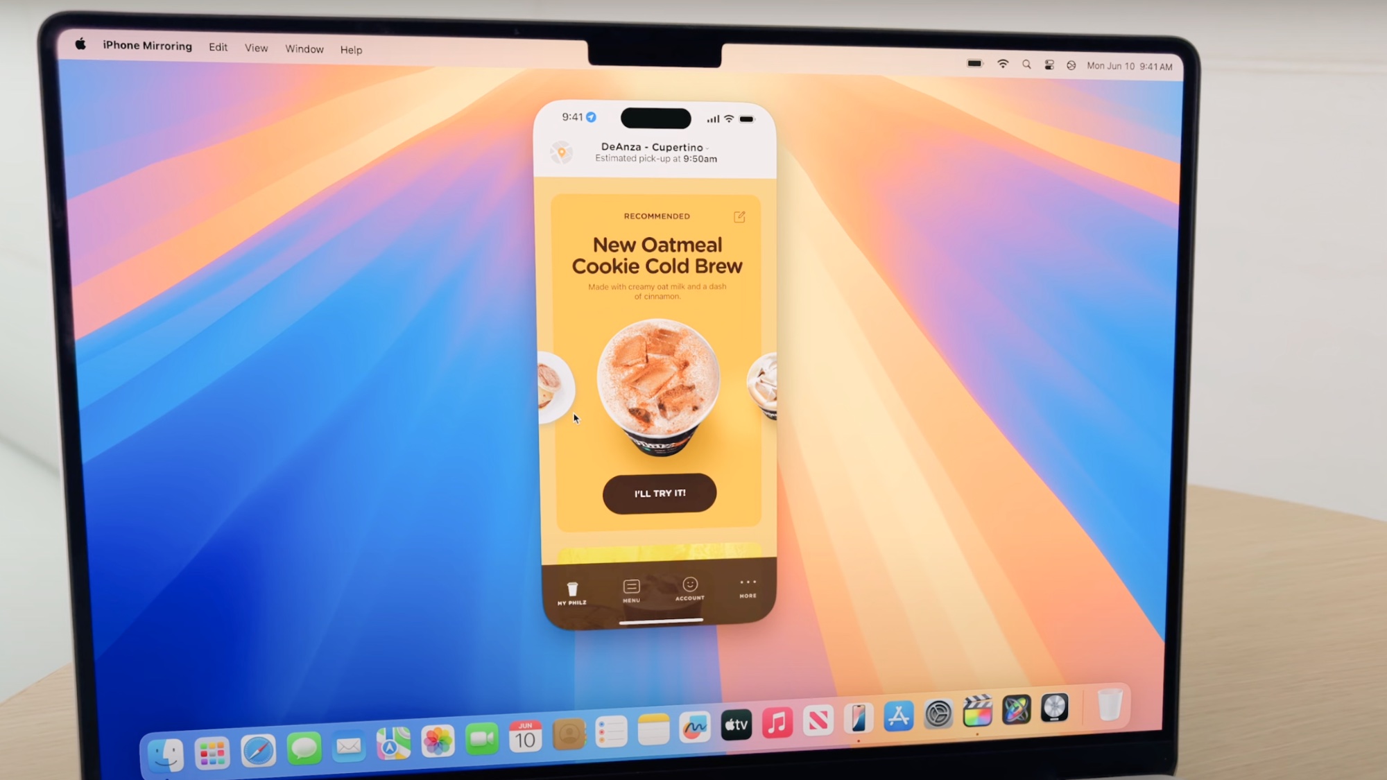 תכונת שיקוף iPhone Sequoia של macOS