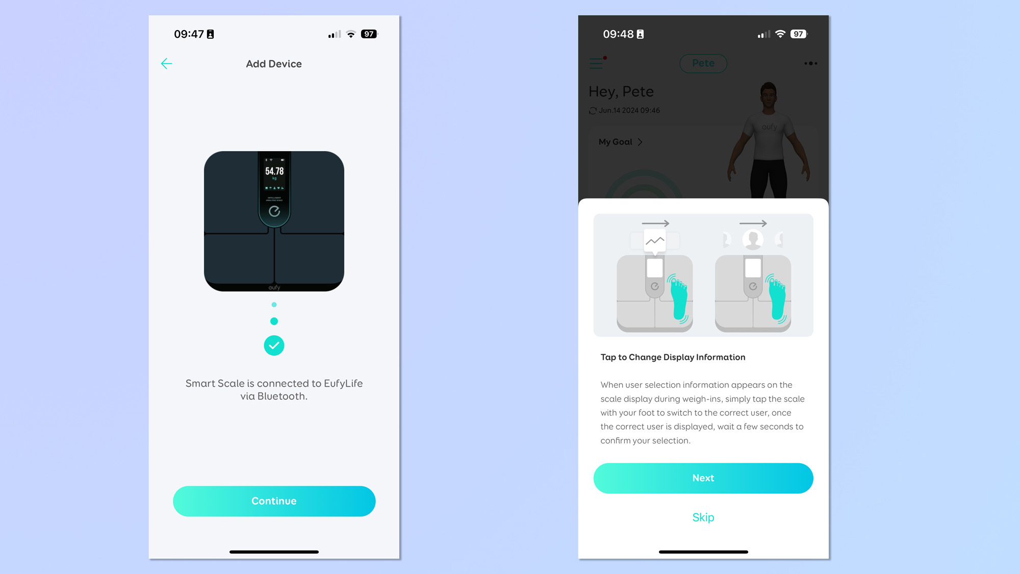 צילום מסך של אפליקציית הסמארטפון EuryLife