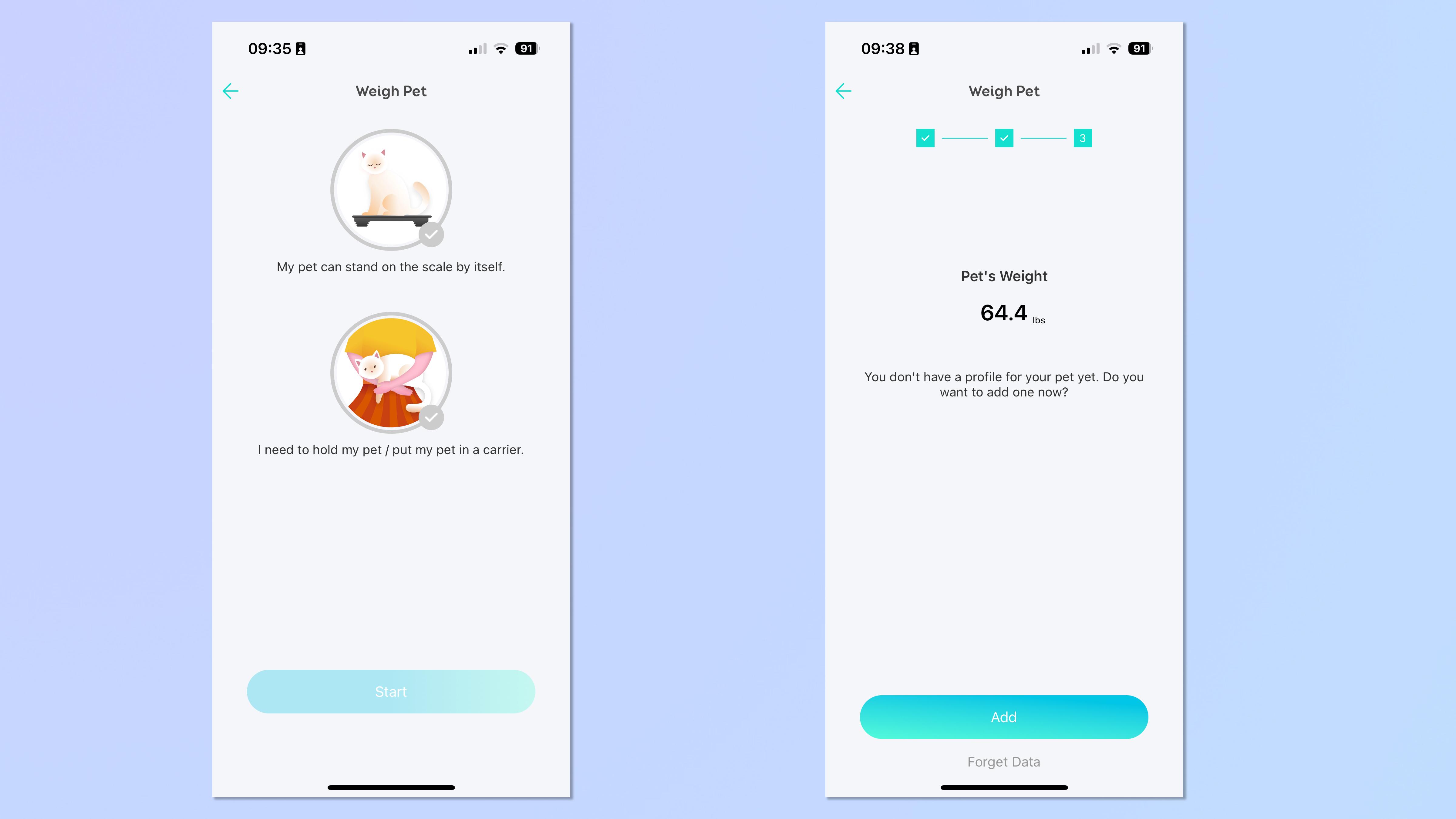 צילום מסך של אפליקציית הסמארטפון EuryLife