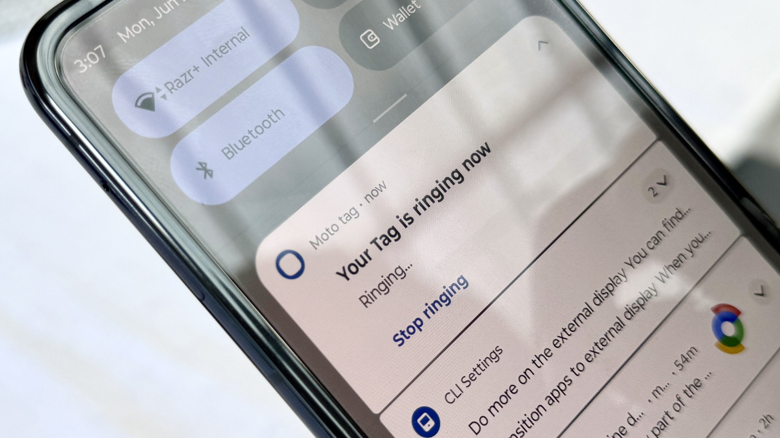 טלפון מצלצל של Moto Tag