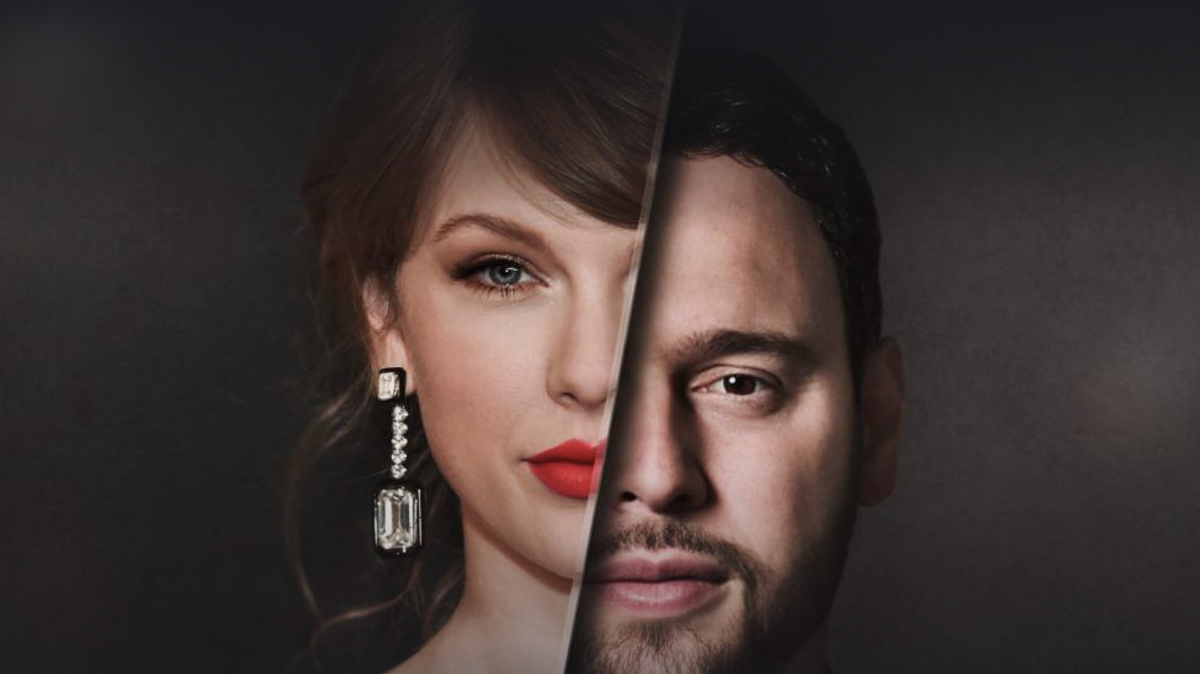 A mashup of Taylor Swift and Scooter Braun