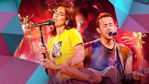 Dua Lipa (left) and Coldplay will both appear on BBC