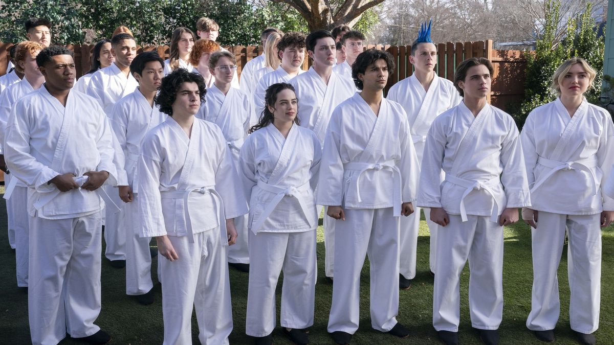 Khalil Everage as Chris, Nathaniel Oh as Nate, Griffin Santopeitro as Anthony Larusso, Owen Morgan as Bert, Mary Mouser as Samantha LaRusso, Aedin Mincks as Mitch, Gianni DeCenzo as Demetri, Xolo Maridueña as Miguel Diaz, Jacob Bertrand as Eli