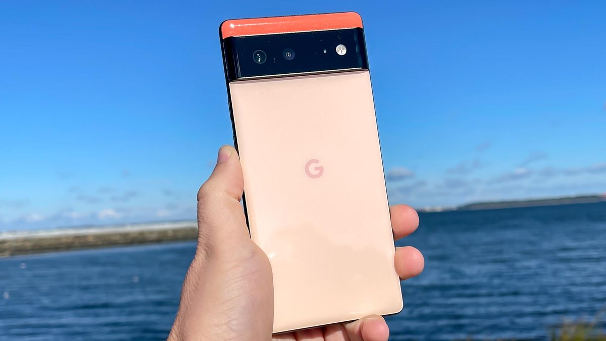 Google Pixel 6 held in hand