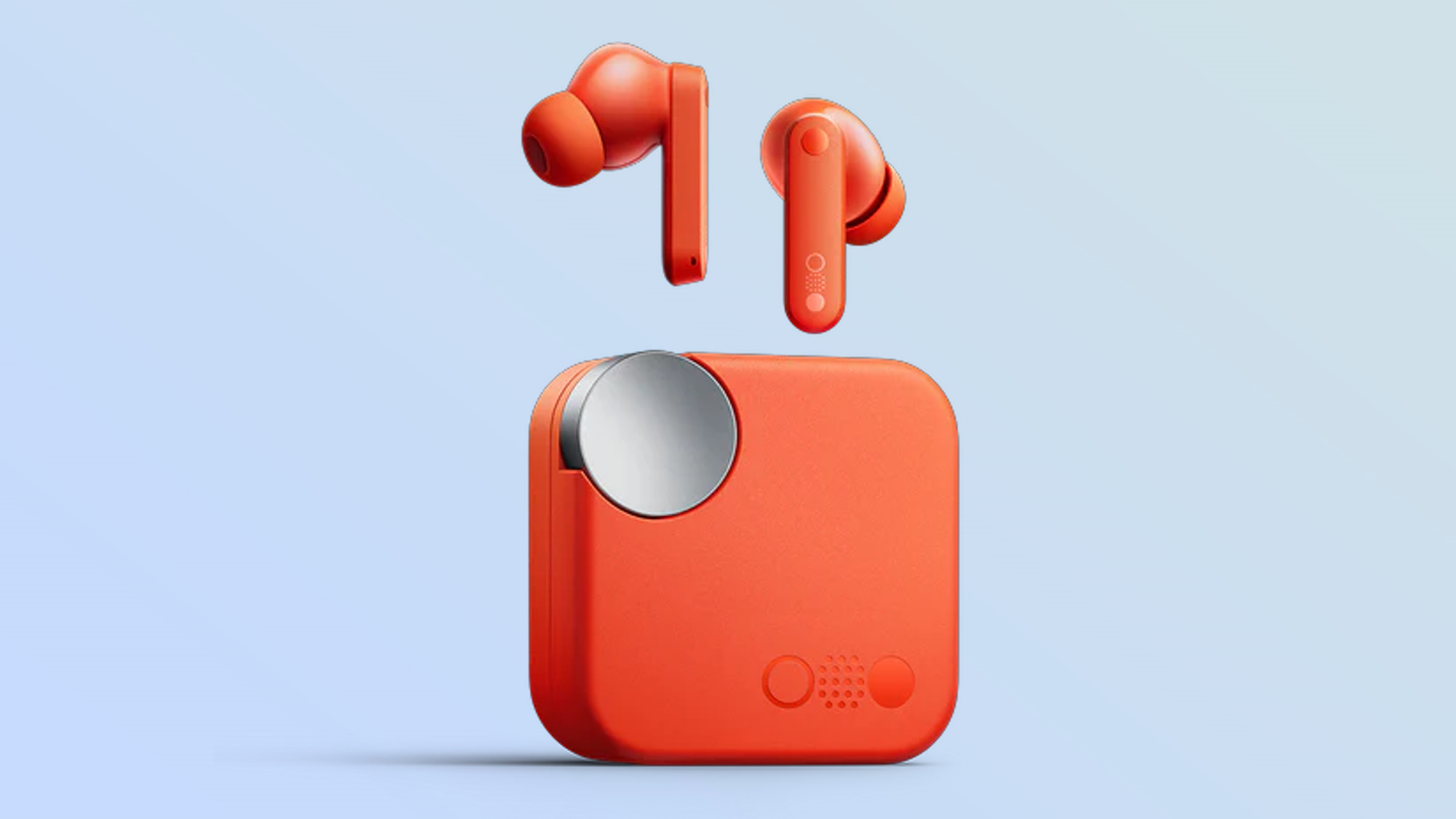 CMF Buds Pro 2 על רקע כחול.