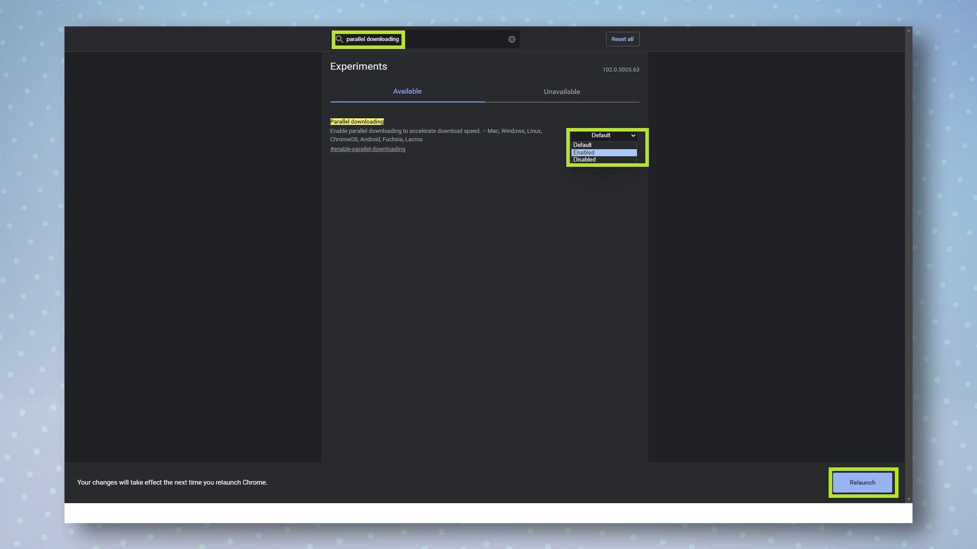 צילומי מסך המציגים את השלבים הנדרשים להפעלה והשבתה של דגלי כרום במחשב Windows