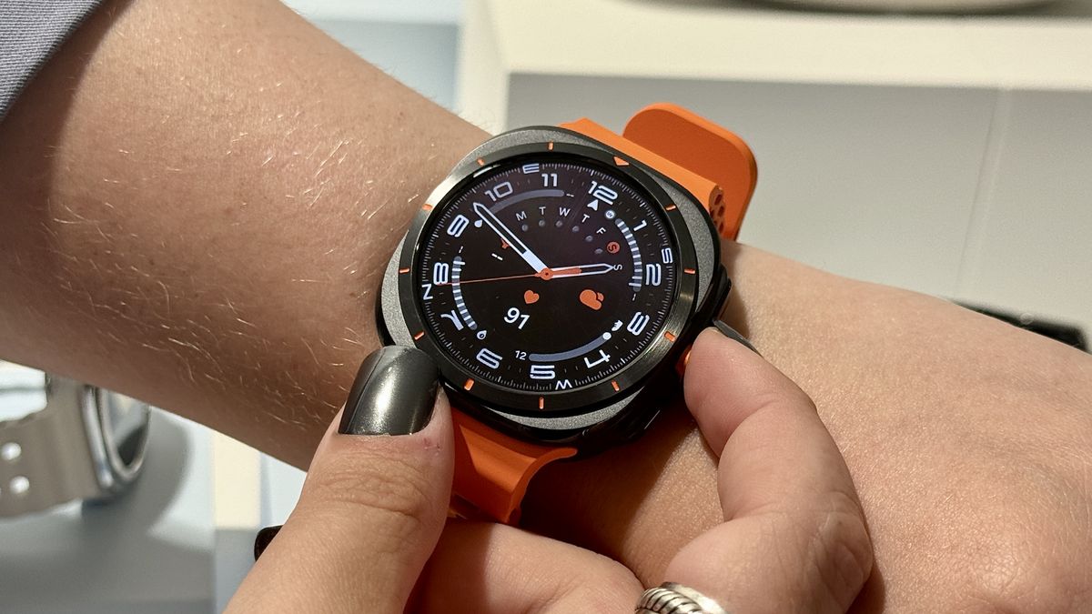Galaxy Watch Ultra on a person