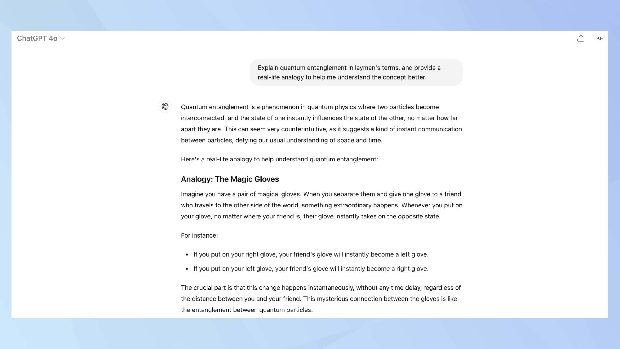 ChatGPT מבקש את התגובה במונחים של הדיוט 