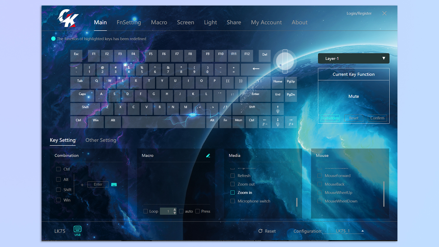 צילום מסך של מנהל ההתקן של Gamakay פתוח במחשב נייד של Windows 11