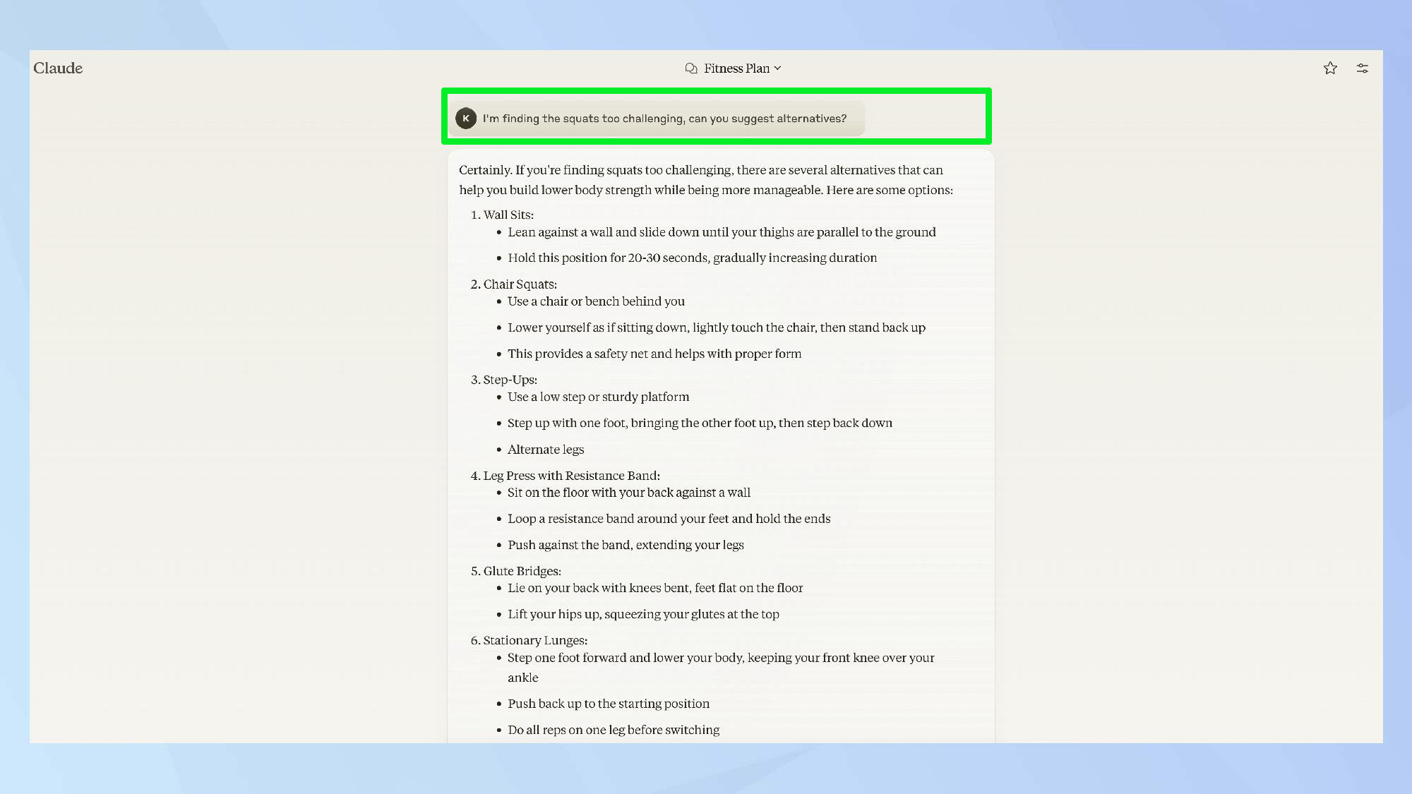 הנחיית כושר של קלוד