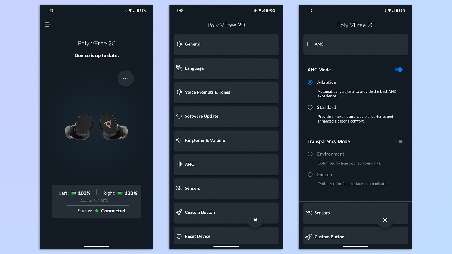 אוסף של צילומי מסך המציגים את אפליקציית Poly Lens פתוחה ב-Google Pixel 7 Pro