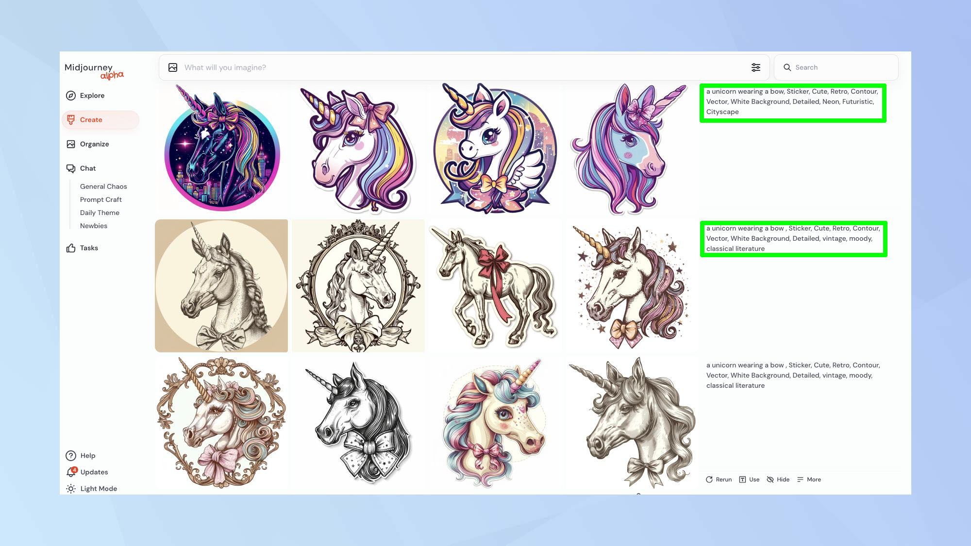 מדבקת Midjourney בינה מלאכותית שנוצרה תמונות