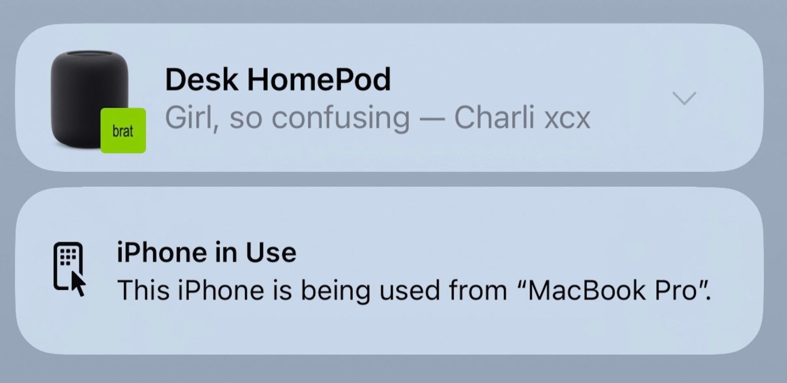 iOS 18 Beta 4 iPhone שיקוף סמל חדש