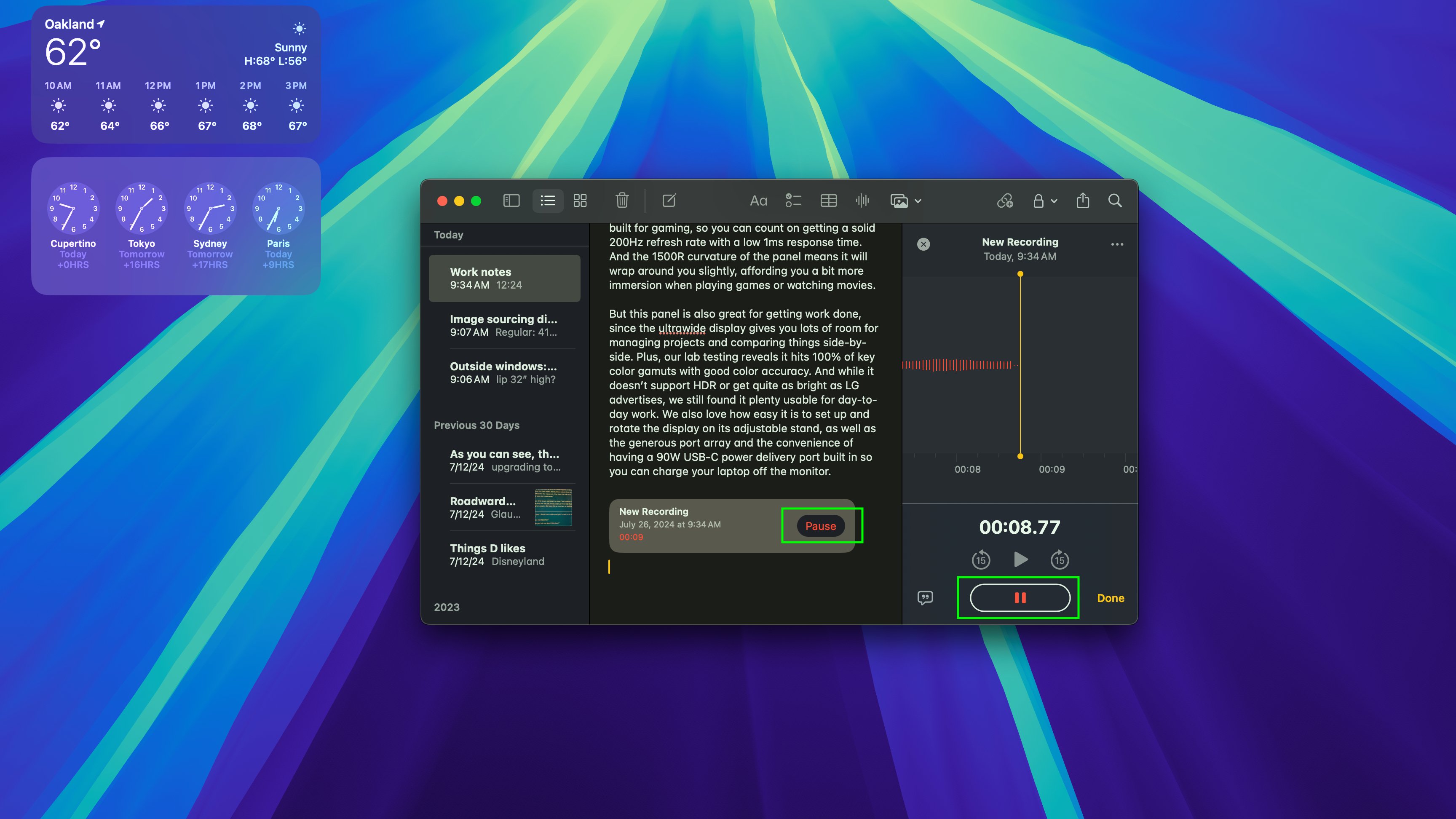 כיצד להקליט אודיו ב-macOS Sequoia Notes שלב 3