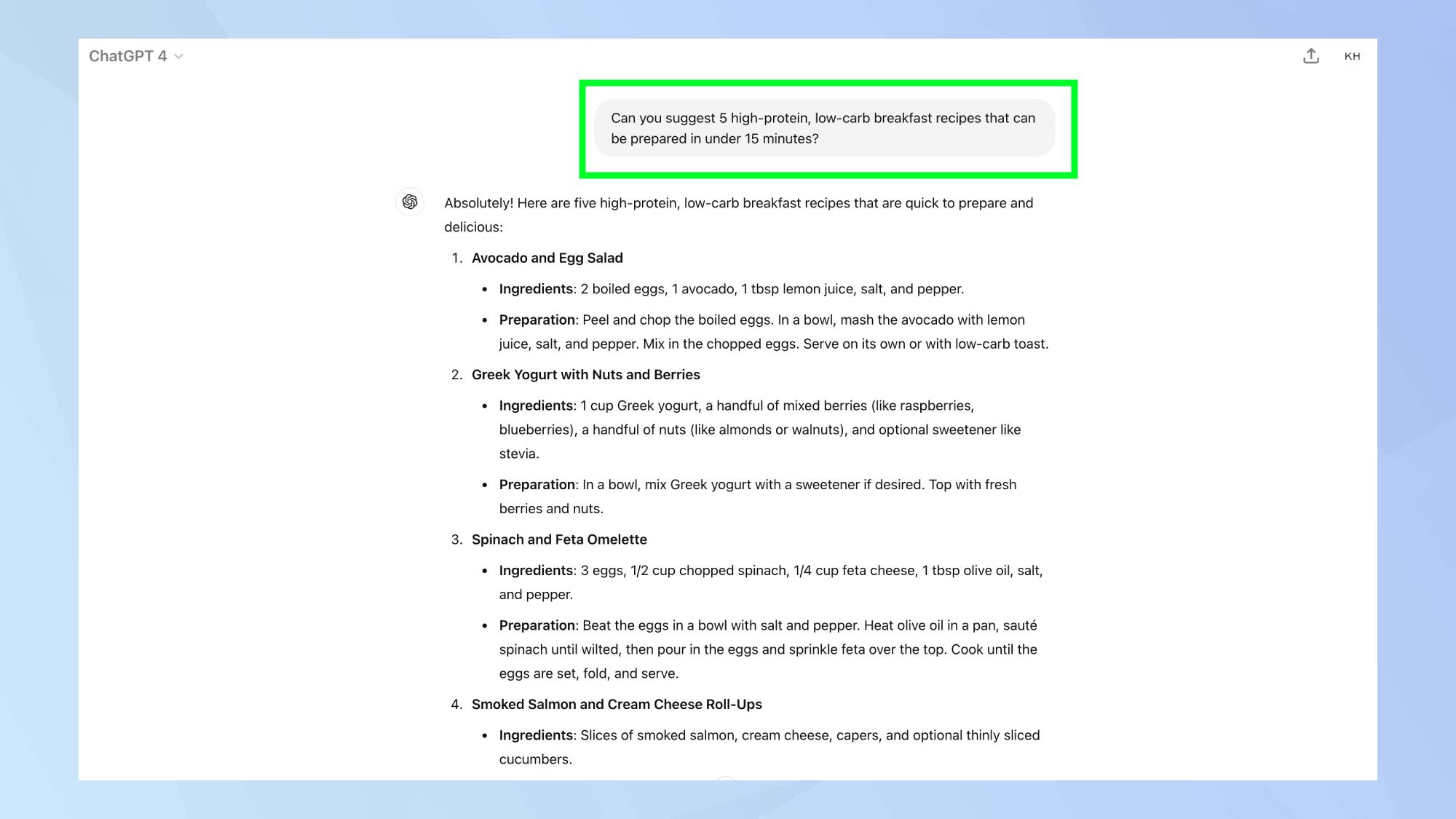 הודעה טובה יותר של ChatGPT