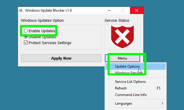 כיצד לבטל עדכונים אוטומטיים - אפשרויות עדכון