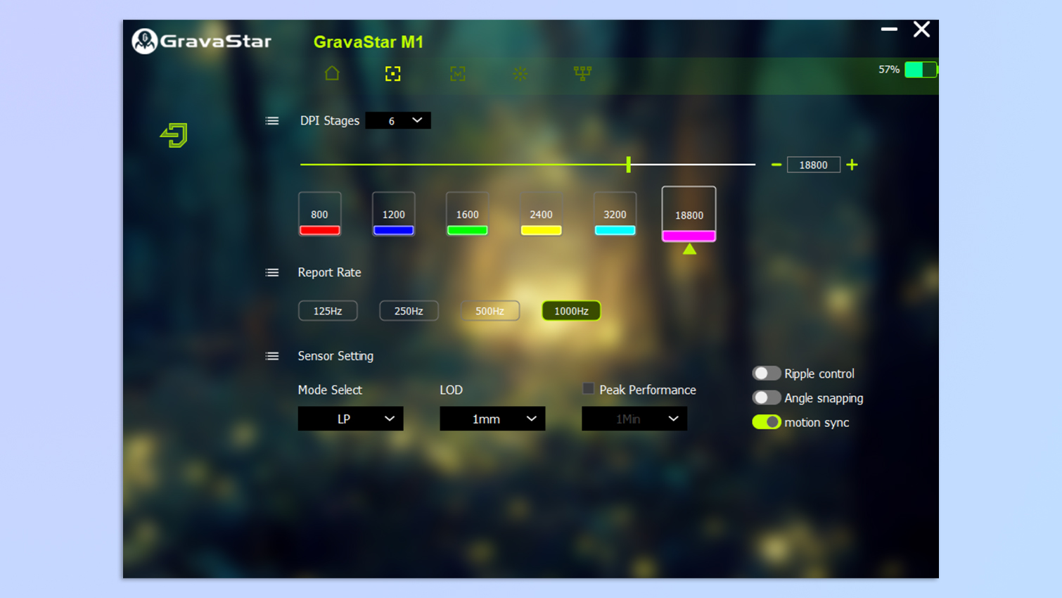 צילום מסך של תוכנת GravaStar פתוח במחשב נייד Windows 11