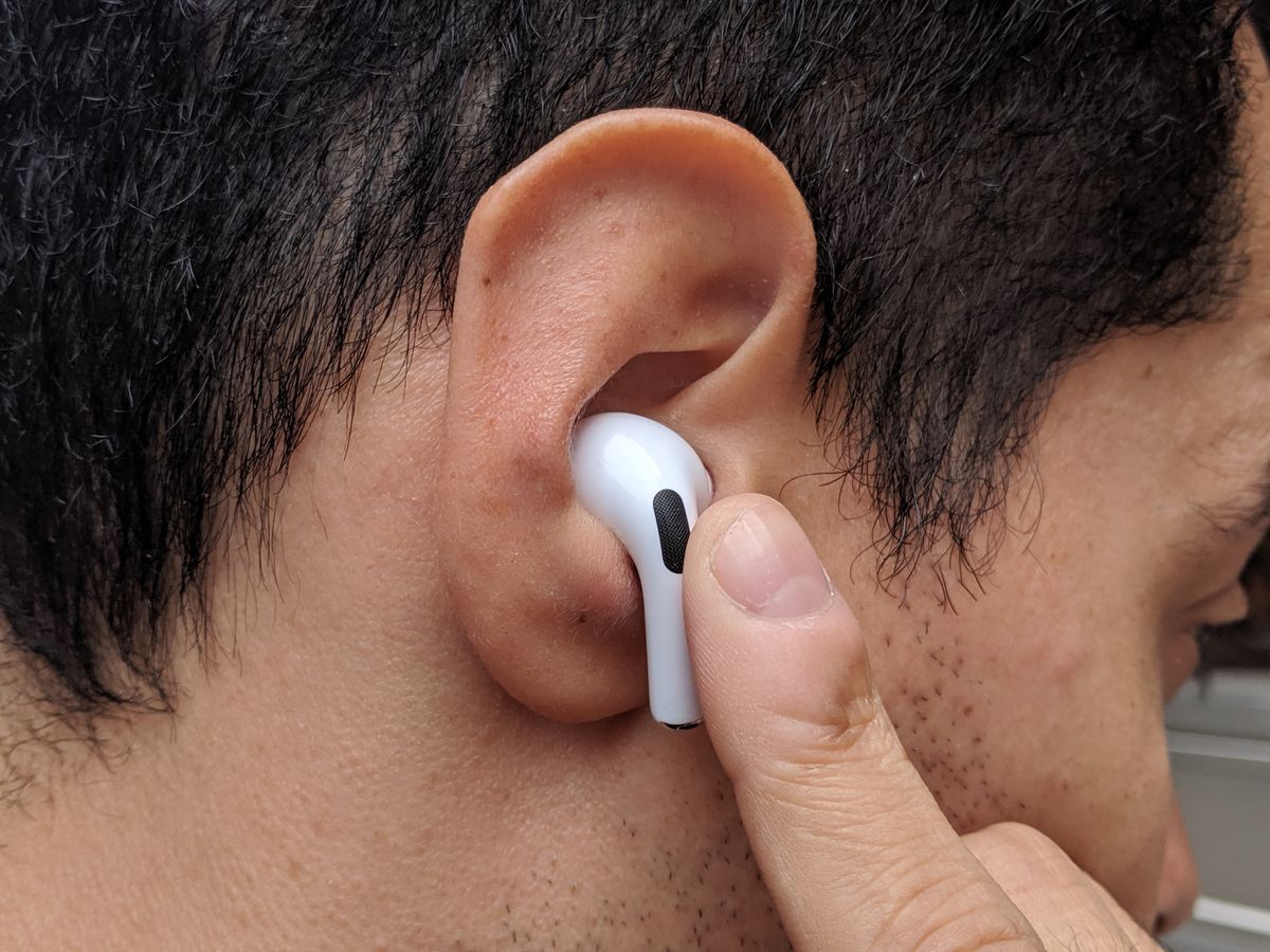 Man wearing the Apple AirPods Pro