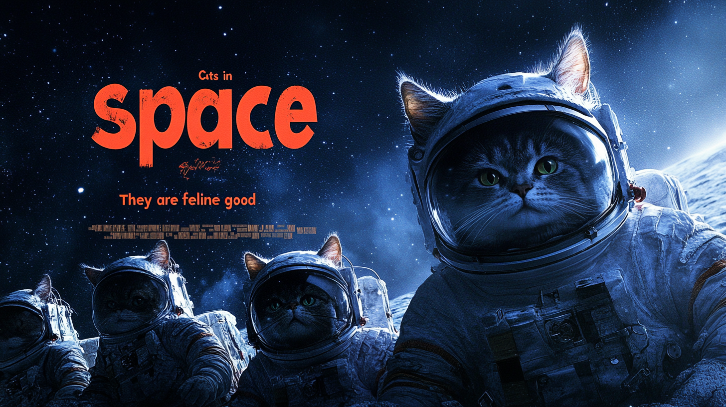 פוסטר Midjourney של סרט חתולים