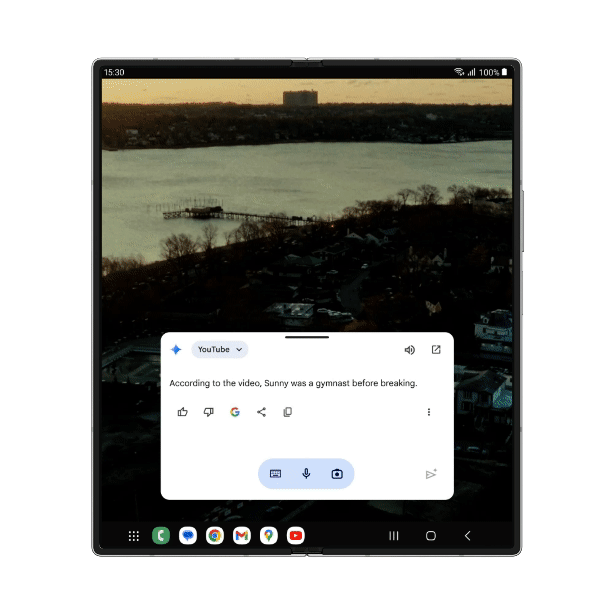 GIF של Google Gemini מציע הצעות ותצוגה מפוצלת ב-Z Fold 6